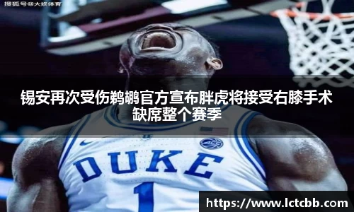 锡安再次受伤鹈鹕官方宣布胖虎将接受右膝手术缺席整个赛季